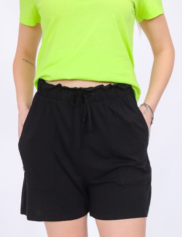 Pantaloni scurti Pieces, negru